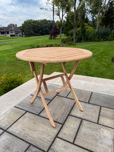 Load image into Gallery viewer, Isabella Eucalyptus Folding Bistro Table, 30″ Diameter