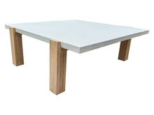 Load image into Gallery viewer, Isabella Eucalyptus Wash Ivory Composite Square Coffee Table, 40″ x 40″
