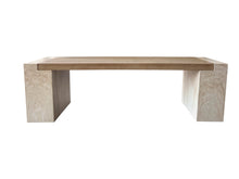 Load image into Gallery viewer, Isabella Eucalyptus & Marble Composite Dining Bench