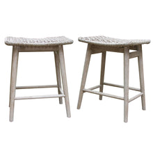 Load image into Gallery viewer, Isabella Eucalyptus & Wheat Rope Counter Height Stool, 2 pk