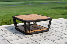 Load image into Gallery viewer, Lucienne Teak & Black Rope Square Coffee Table, 35″ x 35″