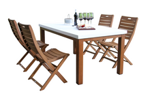 Load image into Gallery viewer, Eucalyptus Folding Side Chairs with Matching Table