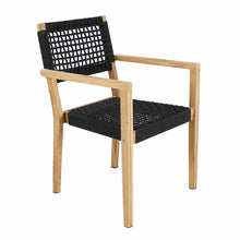 Load image into Gallery viewer, Chair with black woven seat and backrest