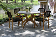 Load image into Gallery viewer, Lucienne Teak & Black Rope Stacking Dining Chair with Matching Table