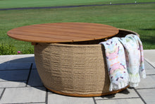 Load image into Gallery viewer, Lucienne Teak & Cable Wicker Storage Coffee Table