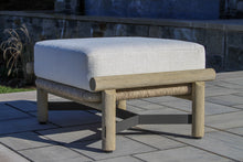 Load image into Gallery viewer, Dune Teak Ottoman with Acrylic Fabric Cushions