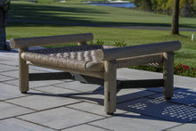Load image into Gallery viewer, Dune Teak Ottoman with Acrylic Fabric Cushions