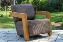 Load image into Gallery viewer, Lucienne Teak & Reticulated Wicker Armchair