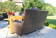 Load image into Gallery viewer, Lucienne Teak & Reticulated Wicker Sofa