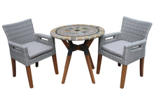 Load image into Gallery viewer, Mirabella Dove Grey Wicker Armchair w/ Cushion, 2pk with Matching Table