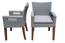 Load image into Gallery viewer, Mirabella Dove Grey Wicker Armchair w/ Cushion, 2pk
