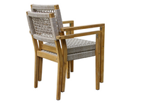 Load image into Gallery viewer, Lucienne Coastal Rope & Teak Stacking Armchairs