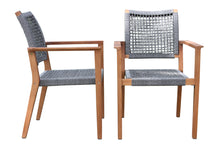 Load image into Gallery viewer, Mirabella Grey Rope Stacking Chair, 2pk