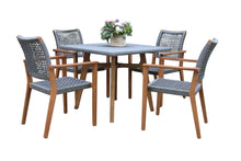 Load image into Gallery viewer, Mirabella Grey Rope Stacking Chair, 2pk with Matching Table