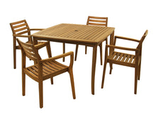 Load image into Gallery viewer, Mirabella Danish-Inspired Stacking Armchair, 4pk with Matching Table