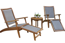 Load image into Gallery viewer, Mirabella Grey Wicker Loungers with Built-in Ottoman