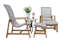 Load image into Gallery viewer, Lucienne Coastal Rope & Teak Ottoman, 2pk with Matching Chairs