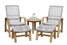 Load image into Gallery viewer, Lucienne Coastal Rope & Teak Ottoman, 2pk with Matching Chairs and Table