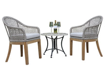 Load image into Gallery viewer, Lucienne Coastal Rope & Teak Armchair with Sunbrella Cushion, 2pk