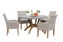 Load image into Gallery viewer, Lucienne Teak & Ash Wicker Dining Chair with Sunbrella Cushions, 2pk with Matching Table