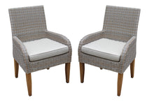 Load image into Gallery viewer, Lucienne Teak & Ash Wicker Dining Chair with Sunbrella Cushions, 2pk