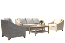 Load image into Gallery viewer, Lucienne Teak & Ash Wicker Coffee Table with Matching Chairs and Sofa