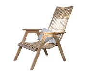 Load image into Gallery viewer, Lucienne Teak & Wicker Basket Lounger