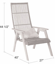 Load image into Gallery viewer, Lucienne Teak & Wicker Basket Lounger Dimensions