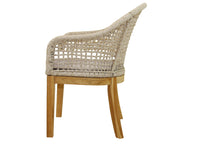 Load image into Gallery viewer, Lucienne Coastal Rope & Teak Armchair with Sunbrella Cushion