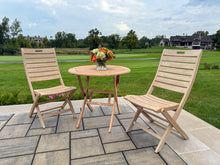 Load image into Gallery viewer, Isabella Eucalyptus Folding Bistro Table, 30″ Diameter with Matching Chairs
