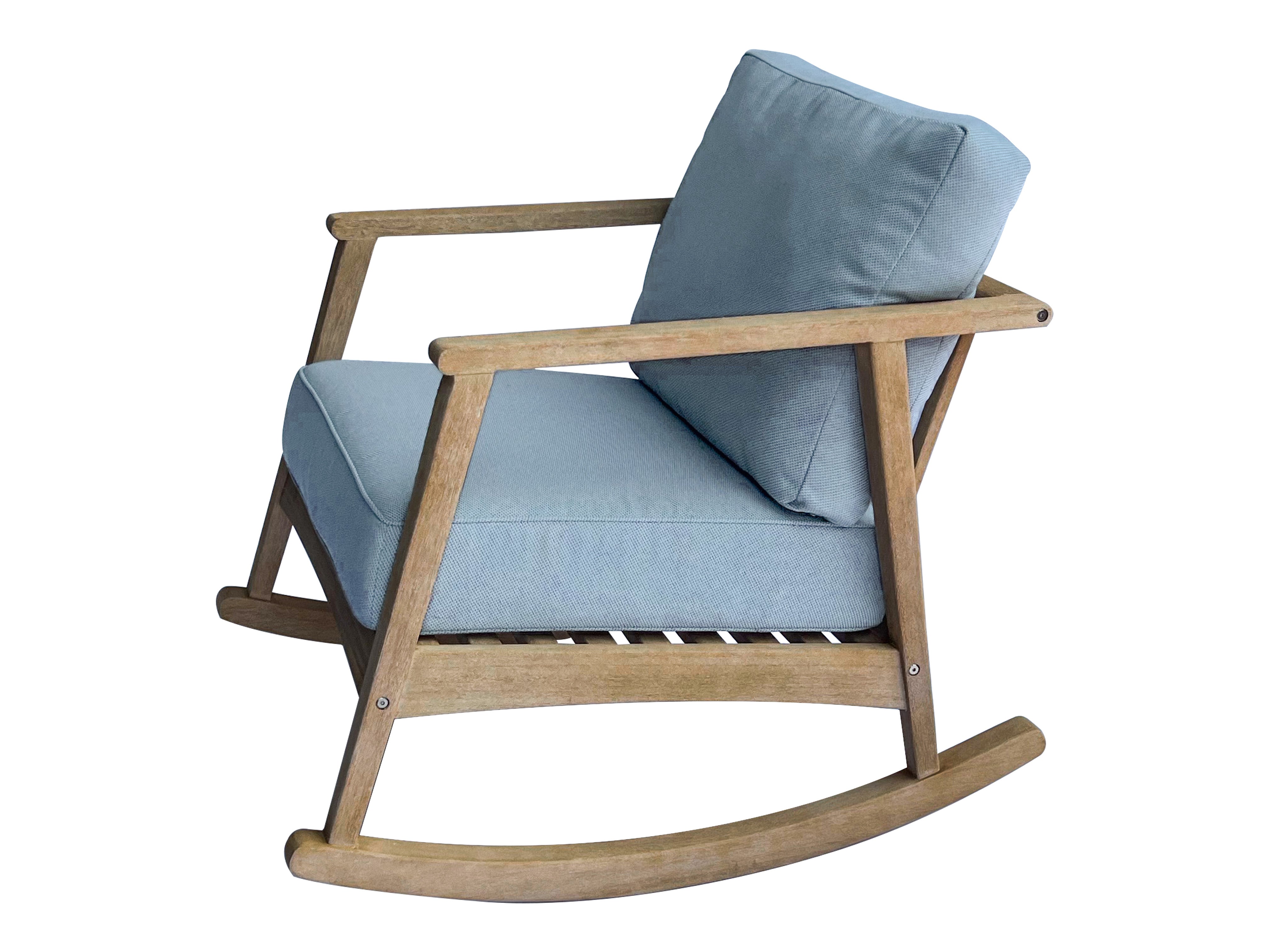 Isabella Rocking Chair with Blue Cushion – Upscale Patio & Home