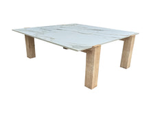 Load image into Gallery viewer, Isabella Eucalyptus Wash Sintered Stone Coffee Table, 40″ x 40″
