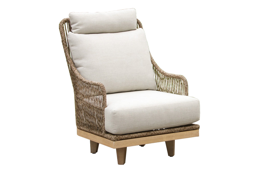 Isabella Cream Swivel Chair with Olefin Fabric