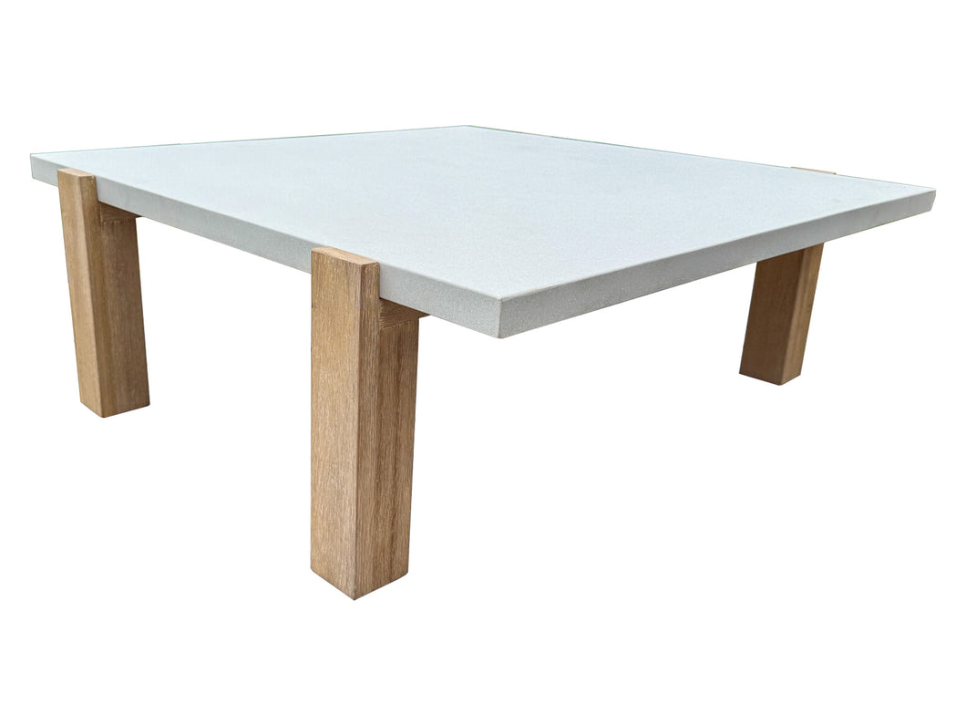 Isabella Eucalyptus Wash Ivory Composite Square Coffee Table, 40″ x 40″