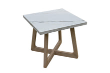 Load image into Gallery viewer, Isabella Square White Marble Sintered Stone Accent Table
