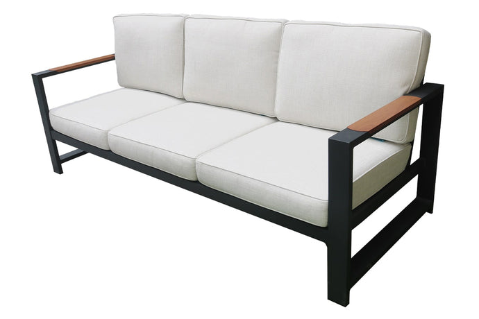 Vienna Black Aluminum Sofa