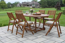 Load image into Gallery viewer, Mirabella 7pc. Fold &amp; Store Dining Set with Chairs and Cover
