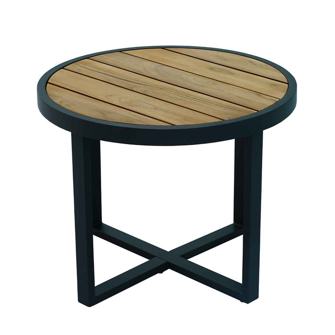 Vienna Teak & Aluminum Accent Table