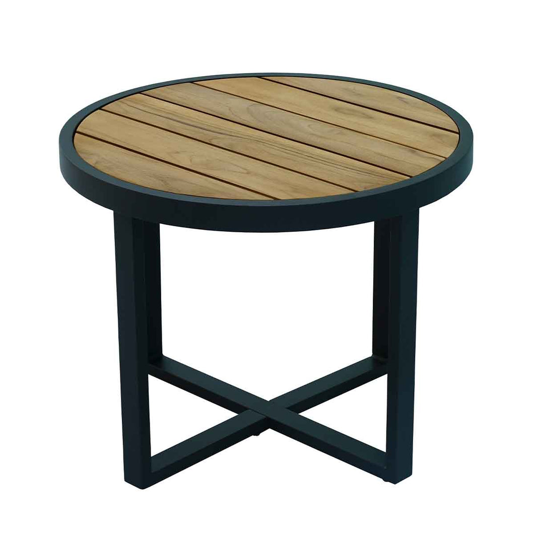 Vienna Teak & Aluminum Accent Table