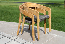 Load image into Gallery viewer, Lucienne Teak &amp; Cable Wicker Stacking Dining Chair, 2 pk
