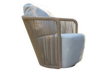 Load image into Gallery viewer, Lucienne Cable Wicker Swivel Chair with Olefin Fabric
