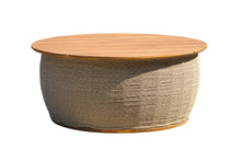 Load image into Gallery viewer, Camille Teak &amp; Cable Wicker Storage Coffee Table
