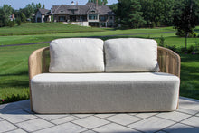 Load image into Gallery viewer, Lucienne Cable Wicker Loveseat with Olefin Fabric
