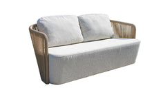 Load image into Gallery viewer, Lucienne Cable Wicker Loveseat with Olefin Fabric
