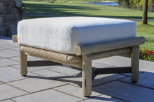 Load image into Gallery viewer, Dune Teak Ottoman with Acrylic Fabric Cushions
