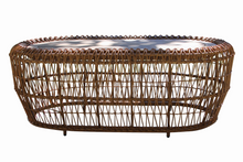 Load image into Gallery viewer, Vineyard Teak and Wicker Coffee Table
