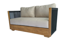 Load image into Gallery viewer, Lucienne Black Rope Love Seat
