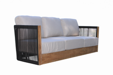 Load image into Gallery viewer, Black Rope and Wood Sofa
