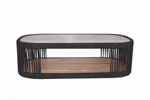 Load image into Gallery viewer, Black Rope and Wood Coffee Table
