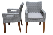 Load image into Gallery viewer, Mirabella Dove Grey Wicker Armchair w/ Cushion, 2pk
